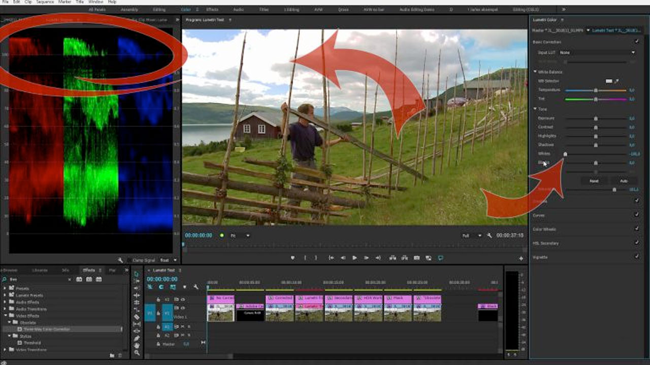 premiere pro lumetri color panel