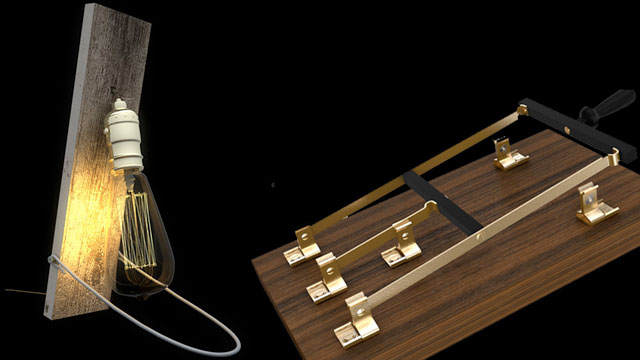 cinema 4d free models edison lamp knife switch