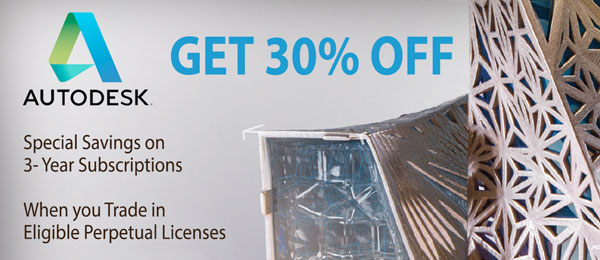 autodesk 30 percent off 3 year subscriptions