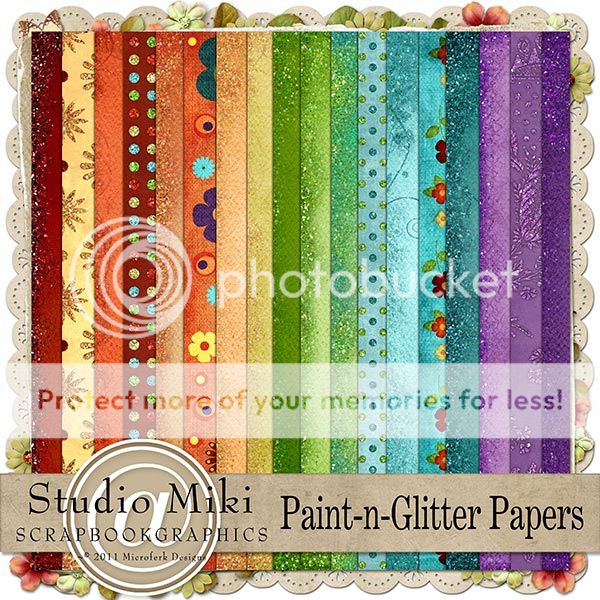 Paint-n-Glitter Papers