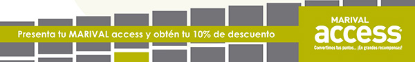 Presenta tu MARIVAL access y obtén 10% de descuento.