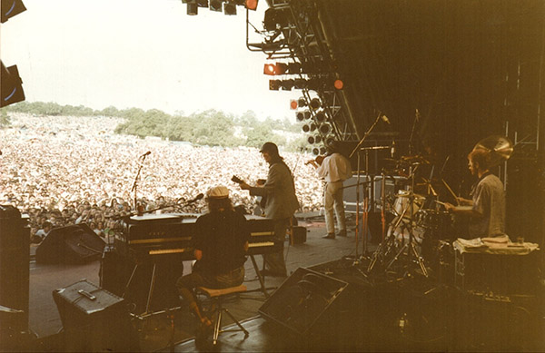 On stage at Glastonbury