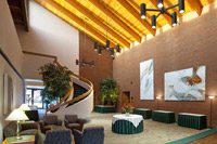 The striking foyer of the Management Education Center in Troy, MI