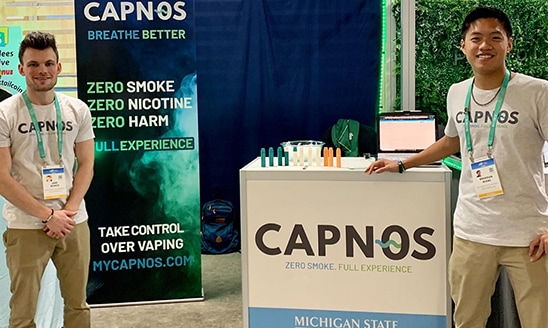 Two Broad Spartans, Jake Roach and Brendan Wang, ventured to CES 2020 in Las Vegas to showcasw their safe alternative to vaping products.