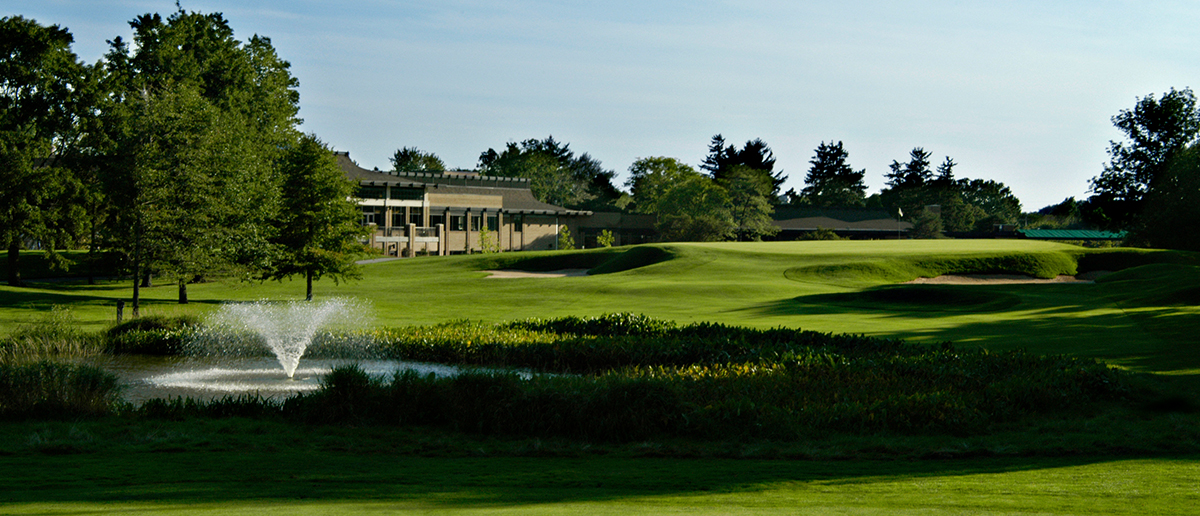 Forest Akers golf course with Henry Center for Executive Development in the background