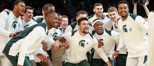 MSU's men's basketball team poses