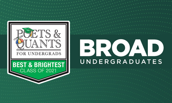 Poets&Quants for Undergrads Best & Brightest Class of 2021: Broad undergraduates