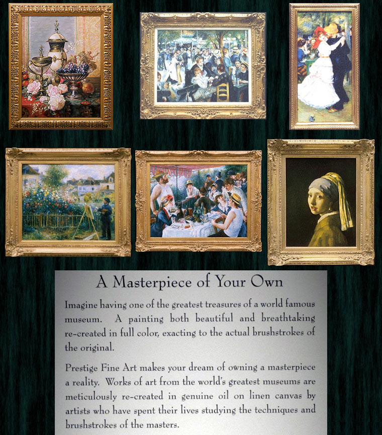 Fine Art Re-Creations at Prestige Fine Art