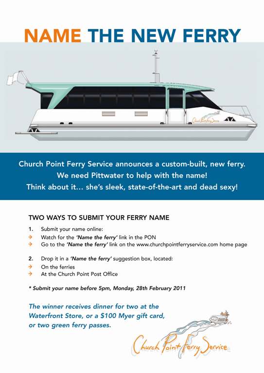 Church Point Ferry Service announces a custom-built, new ferry.