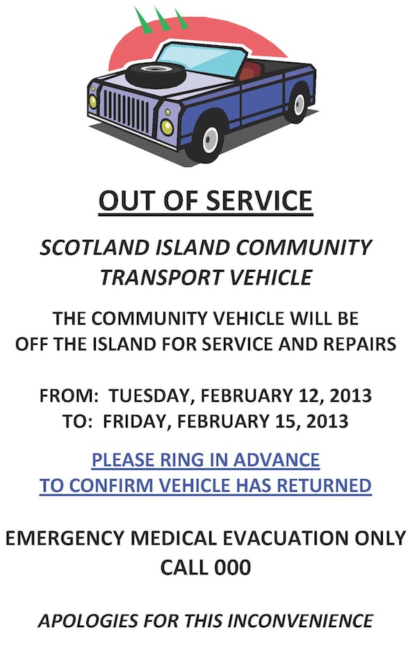 Community Vehicle on service