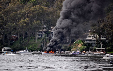 Boat on Fire