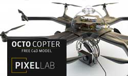 octocopter 3d model