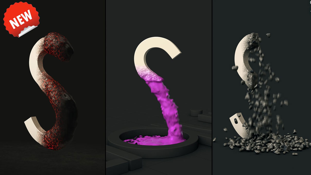 cinema 4d turn solid liquid