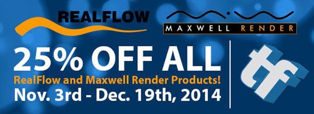 maxwell render realflow