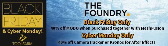 the foundry modo meshfusion cameratracker sale black friday cyber monday