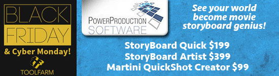 powerproduction software martini storyboard sale black friday cyber monday