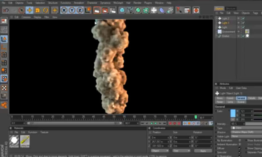realistic smoke maxon cinema 4d