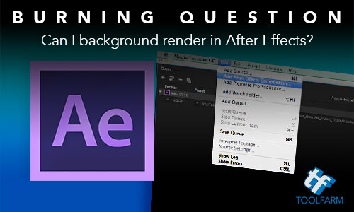 background rendering in after effects