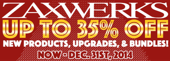 zaxwerks 2014 holiday sale